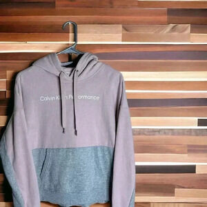 Calvin Klein Performance Women's Size Large Pink/Gray Block Hoodie Size Large